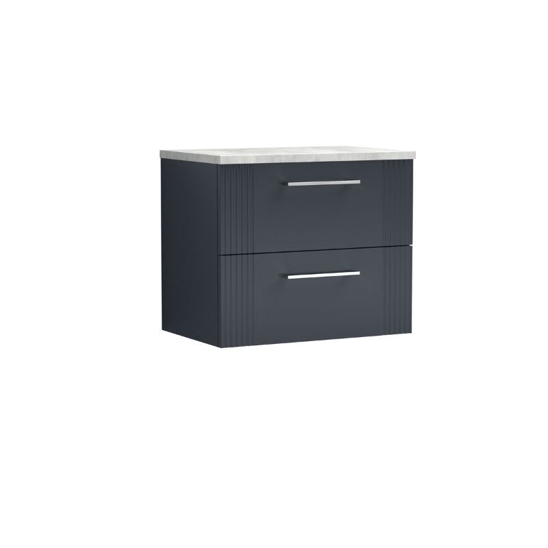 Nuie Deco Wall Hung 2-Drawer Vanity & Laminate Top (1 size, 5 colours) - Brand New Bathrooms