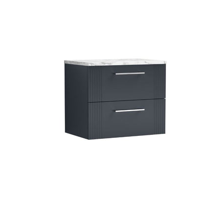 Nuie Deco Wall Hung 2-Drawer Vanity & Laminate Worktop (1 size, 5 colours) - Brand New Bathrooms