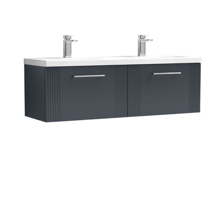Nuie Deco Wall Hung 2-Drawer Vanity & Double Basin (1 size, 5 colours) - Brand New Bathrooms