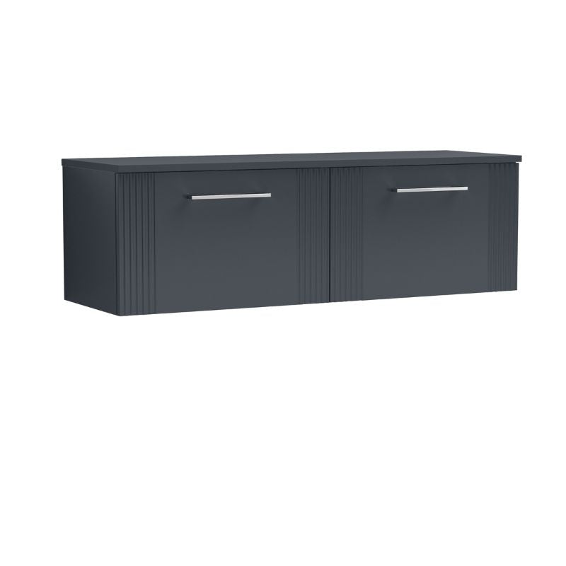 Nuie Deco Wall Hung 2-Drawer Vanity & Worktop (1 size, 5 colours) - Brand New Bathrooms