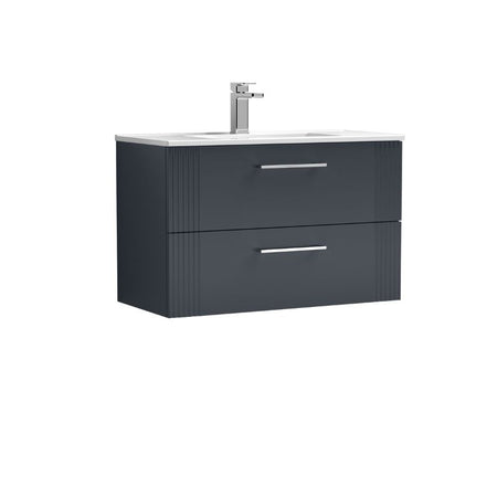 Nuie Deco Wall Hung 2-Drawer Vanity & Minimalist Basin (1 size, 5 colours) - Brand New Bathrooms
