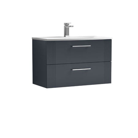 Nuie Deco Wall Hung 2-Drawer Vanity & Curved Basin (1 size, 5 colours) - Brand New Bathrooms