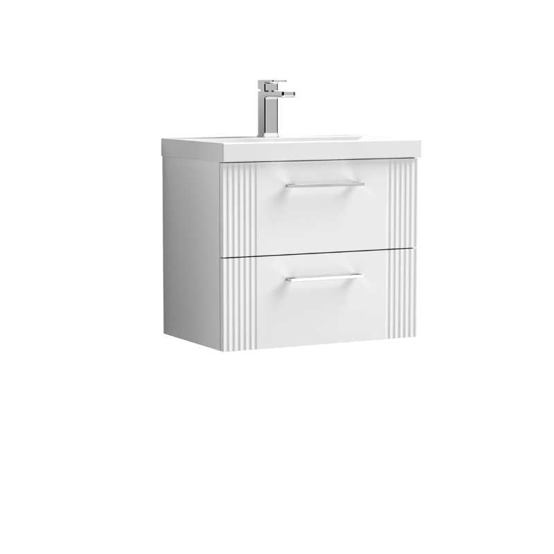 Nuie Deco Wall Hung 2-Drawer Vanity & Mid-Edge Basin (1 size, 5 colours) - Brand New Bathrooms