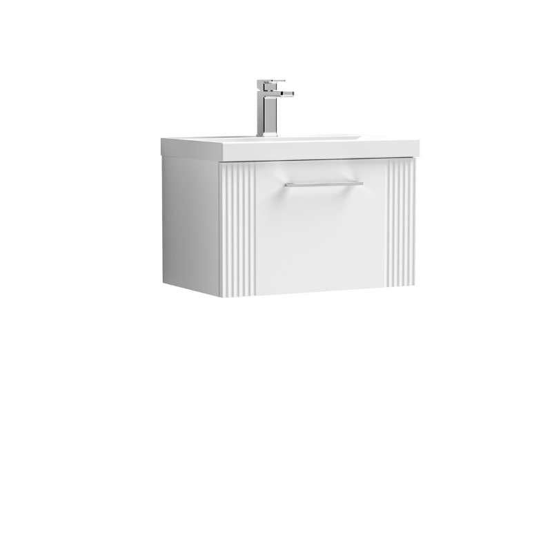Nuie Deco Wall Hung Single Drawer Vanity & Mid-Edge Basin (1 size, 5 colours) - Brand New Bathrooms