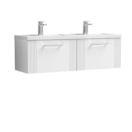 Nuie Deco Wall Hung 2-Drawer Vanity & Double Basin (1 size, 5 colours) - Brand New Bathrooms