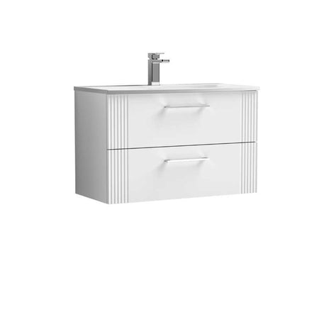Nuie Deco Wall Hung 2-Drawer Vanity & Curved Basin (1 size, 5 colours) - Brand New Bathrooms