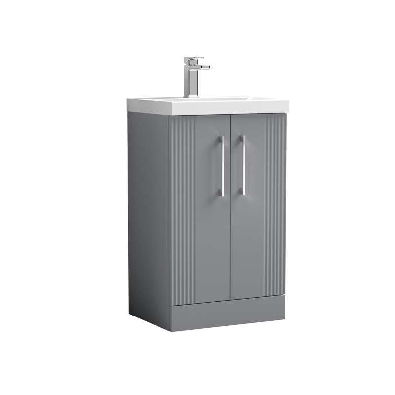 Nuie Deco Floor Standing 2 Door Vanity & Basin 1 (1 size, 5 colours) - Brand New Bathrooms