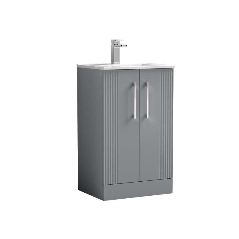 Nuie Deco Floor Standing 2 Door Vanity & Basin 2 (1 size, 5 colours) - Brand New Bathrooms