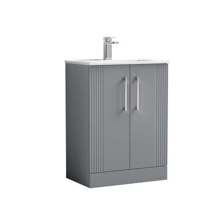 Nuie Deco Floor Standing 2-Door Vanity & Minimalist Basin (1 size, 5 colours) - Brand New Bathrooms