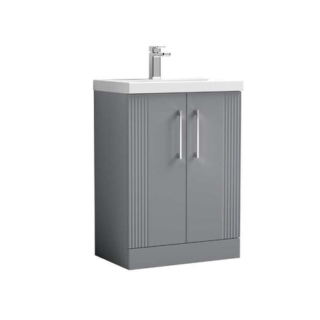 Nuie Deco Floor Standing 2-Door Vanity & Thin-Edge Basin (1 size, 5 colours) - Brand New Bathrooms