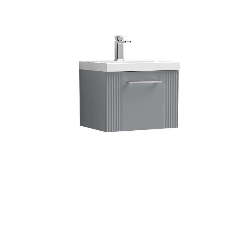 Nuie Deco Wall Hung Single Drawer Vanity & Mid-Edge Basin (1 size, 5 colours) - Brand New Bathrooms