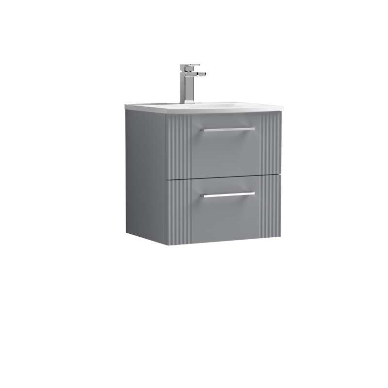 Nuie Deco Wall Hung 2-Drawer Vanity & Thin-Edge Basin (1 size, 5 colours) - Brand New Bathrooms