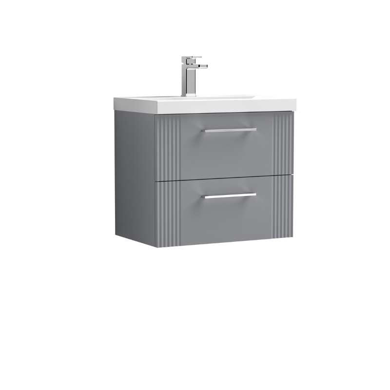 Nuie Deco Wall Hung 2-Drawer Vanity & Mid-Edge Basin (1 size, 5 colours) - Brand New Bathrooms
