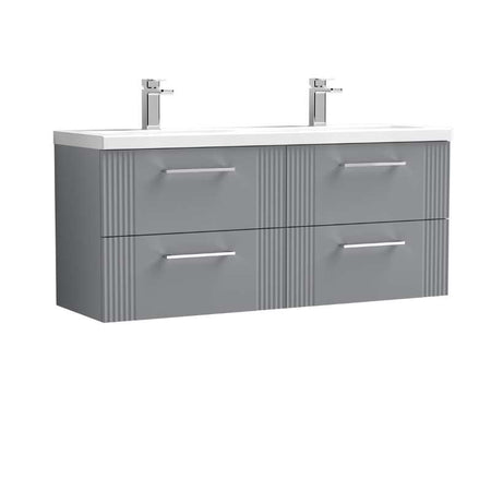 Nuie Deco Wall Hung 4-Drawer Vanity & Double Basin (1 size, 5 colours) - Brand New Bathrooms