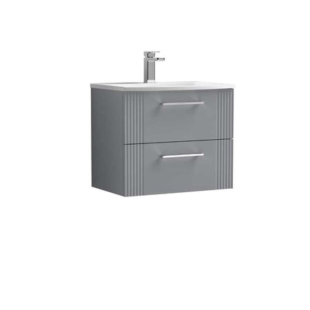 Nuie Deco Wall Hung 2-Drawer Vanity & Curved Basin (1 size, 5 colours) - Brand New Bathrooms