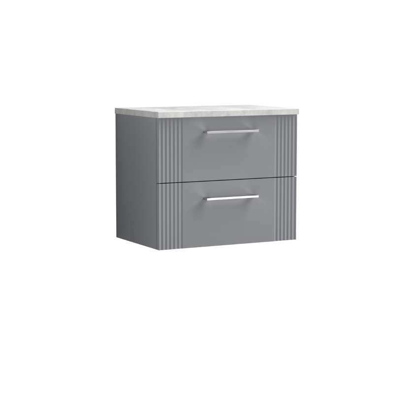 Nuie Deco Wall Hung 2-Drawer Vanity & Laminate Top (1 size, 5 colours) - Brand New Bathrooms