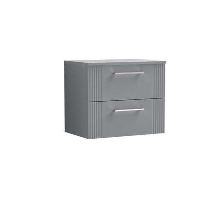 Nuie Deco Wall Hung 2-Drawer Vanity & Worktop (1 size, 5 colours) - Brand New Bathrooms