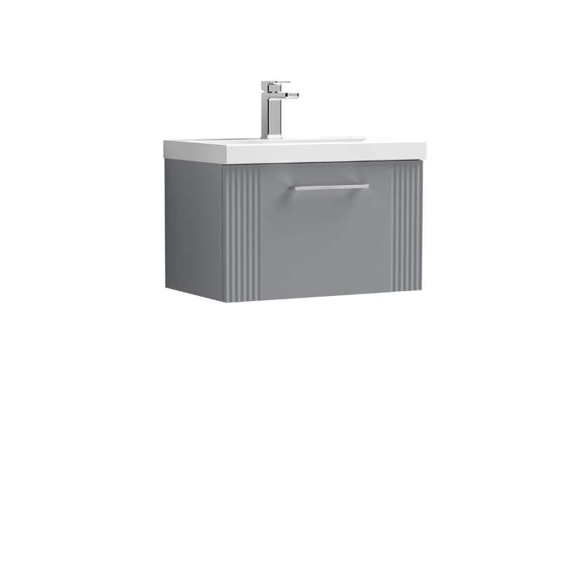 Nuie Deco Wall Hung Single Drawer Vanity & Mid-Edge Basin (1 size, 5 colours) - Brand New Bathrooms