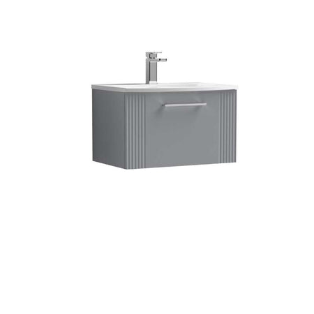 Nuie Deco Wall Hung Single Drawer Vanity & Curved Basin (1 size, 5 colours) - Brand New Bathrooms
