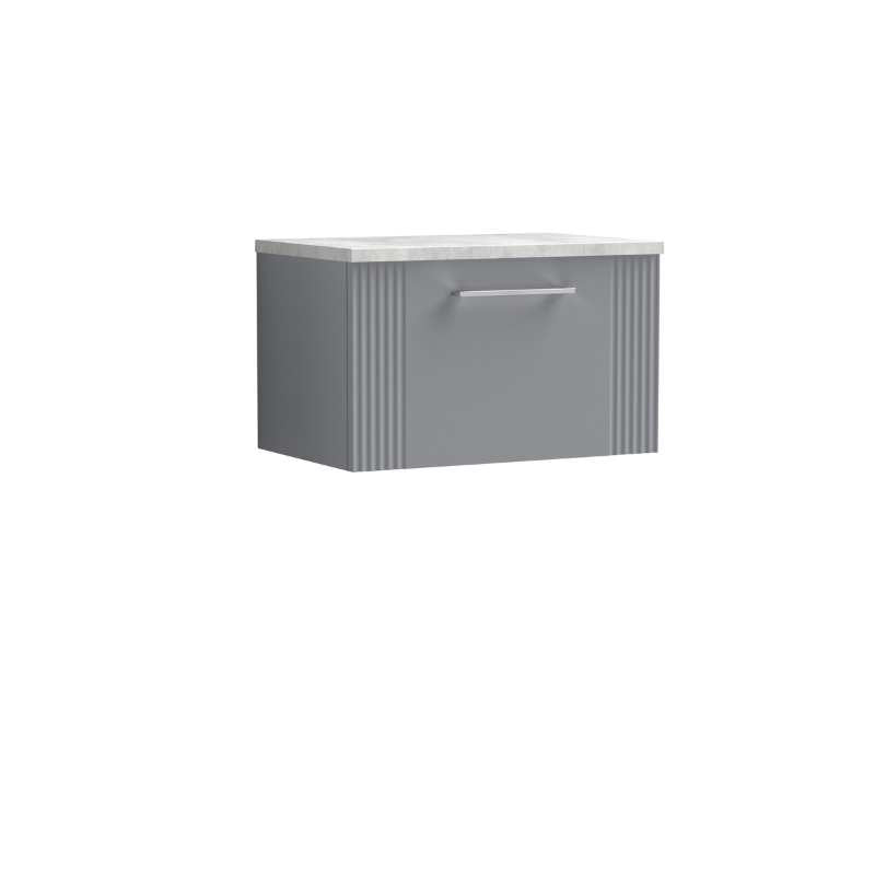 Nuie Deco Wall Hung Single Drawer Vanity & Laminate Top (1 size, 5 colours) - Brand New Bathrooms