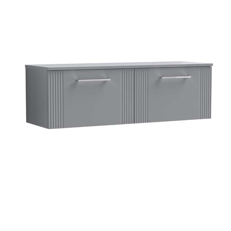Nuie Deco Wall Hung 2-Drawer Vanity & Worktop (1 size, 5 colours) - Brand New Bathrooms