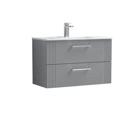 Nuie Deco Wall Hung 2-Drawer Vanity & Minimalist Basin (1 size, 5 colours) - Brand New Bathrooms