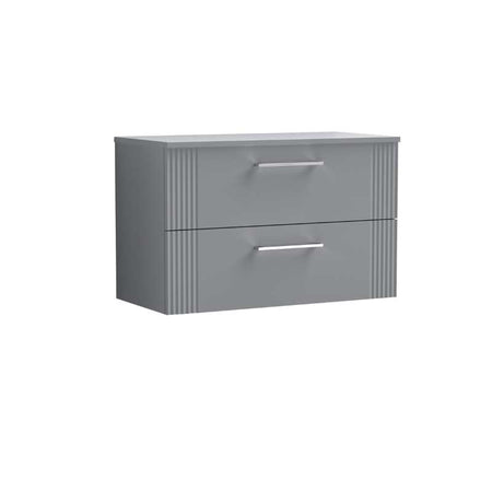 Nuie Deco Wall Hung 2-Drawer Vanity & Worktop (1 size, 5 colours) - Brand New Bathrooms