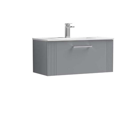 Nuie Deco Wall Hung Single Drawer Vanity & Mid-Edge Basin (1 size, 5 colours) - Brand New Bathrooms