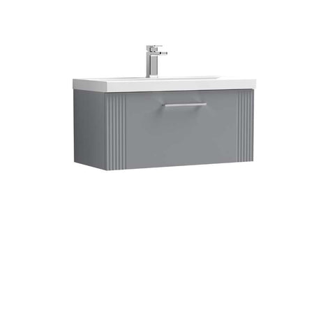 Nuie Deco Wall Hung Single Drawer Vanity & Thin-Edge Basin (1 size, 5 colours) - Brand New Bathrooms