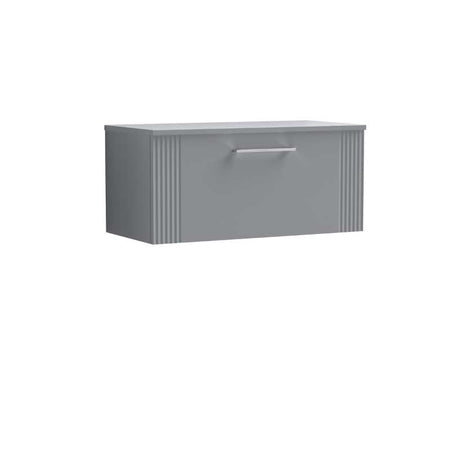 Nuie Deco Wall Hung Single Drawer Vanity & Worktop (1 size, 5 colours) - Brand New Bathrooms