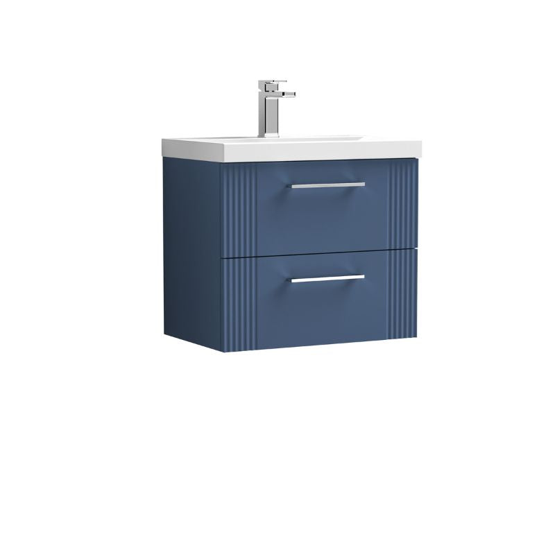 Nuie Deco Wall Hung 2-Drawer Vanity & Mid-Edge Basin (1 size, 5 colours) - Brand New Bathrooms