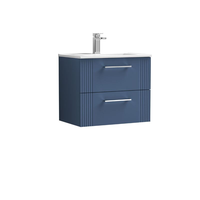 Nuie Deco Wall Hung 2-Drawer Vanity & Minimalist Basin (1 size, 5 colours) - Brand New Bathrooms