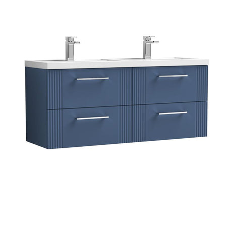 Nuie Deco Wall Hung 4-Drawer Vanity & Double Basin (1 size, 5 colours) - Brand New Bathrooms