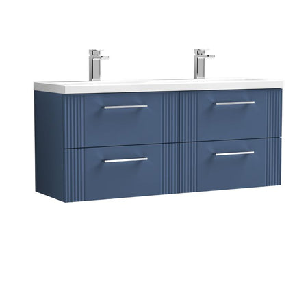 Nuie Deco Wall Hung 4-Drawer Vanity & Double Basin (1 size, 5 colours) - Brand New Bathrooms