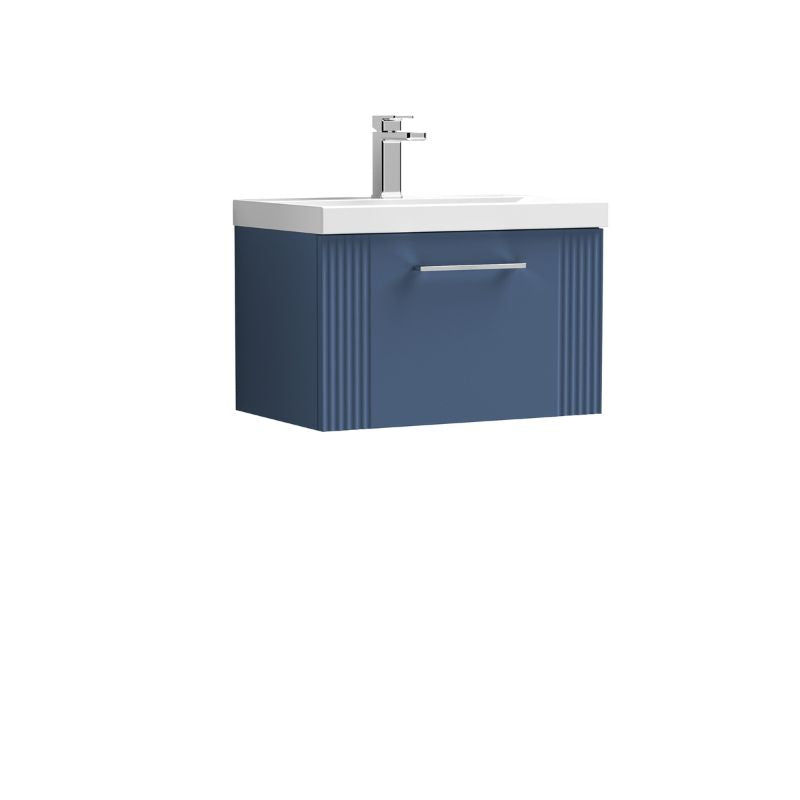 Nuie Deco Wall Hung Single Drawer Vanity & Thin-Edge Basin (1 size, 5 colours) - Brand New Bathrooms