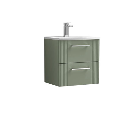 Nuie Deco Wall Hung 2-Drawer Vanity & Thin-Edge Basin (1 size, 5 colours) - Brand New Bathrooms