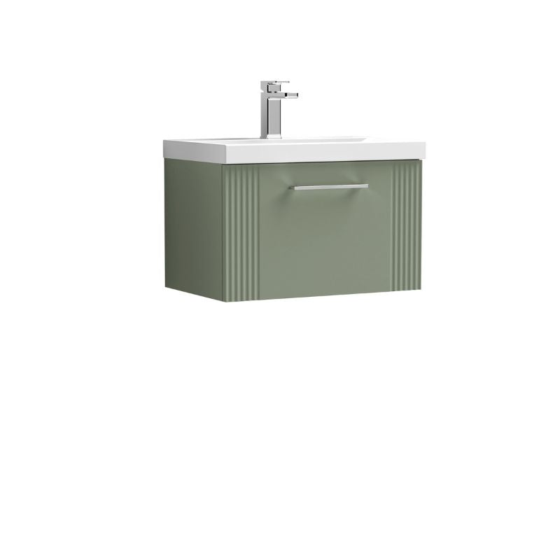 Nuie Deco Wall Hung Single Drawer Vanity & Mid-Edge Basin (1 size, 5 colours) - Brand New Bathrooms