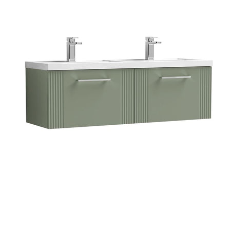 Nuie Deco Wall Hung 2-Drawer Vanity & Double Basin (1 size, 5 colours) - Brand New Bathrooms