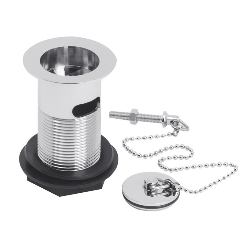Nuie Basin Waste w/ Brass Plug & Ball Chain (Chrome) - Brandnew Bathroom