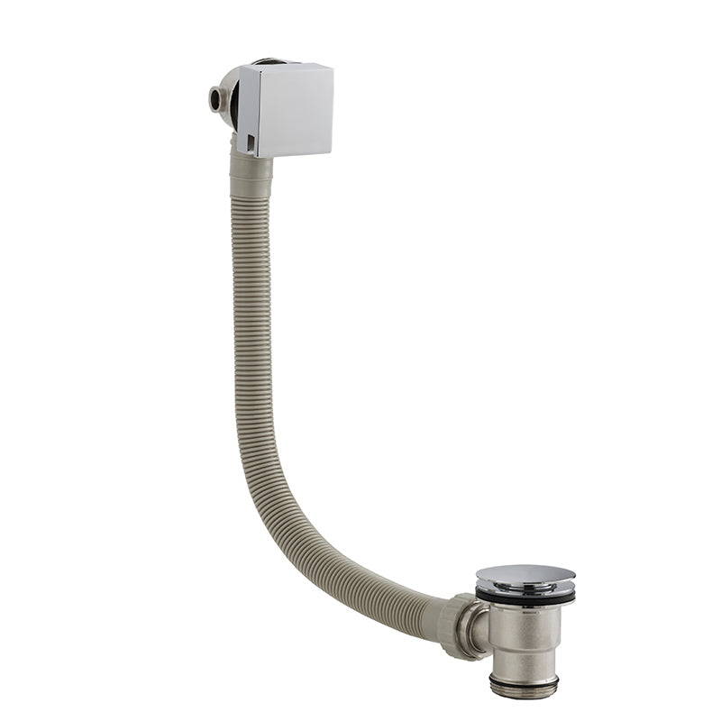 Nuie Square Slimline Freeflow Bath Filler (Chrome) - Brandnew Bathroom
