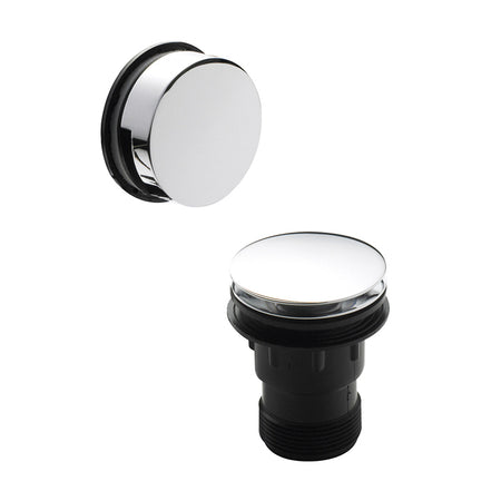 Nuie Inset Bath Push Button Waste (Chrome) - Brandnew Bathroom