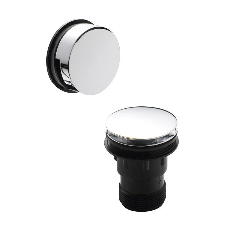 Nuie Inset Bath Push Button Waste (Chrome) - Brandnew Bathroom