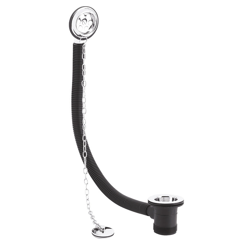 Nuie Retainer Bath Waste Brass & Link Chain (Chrome) - Brandnew Bathroom