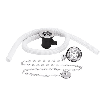 Nuie Extended Retainer Bath Waste & Overflow (Chrome) - Brandnew Bathroom