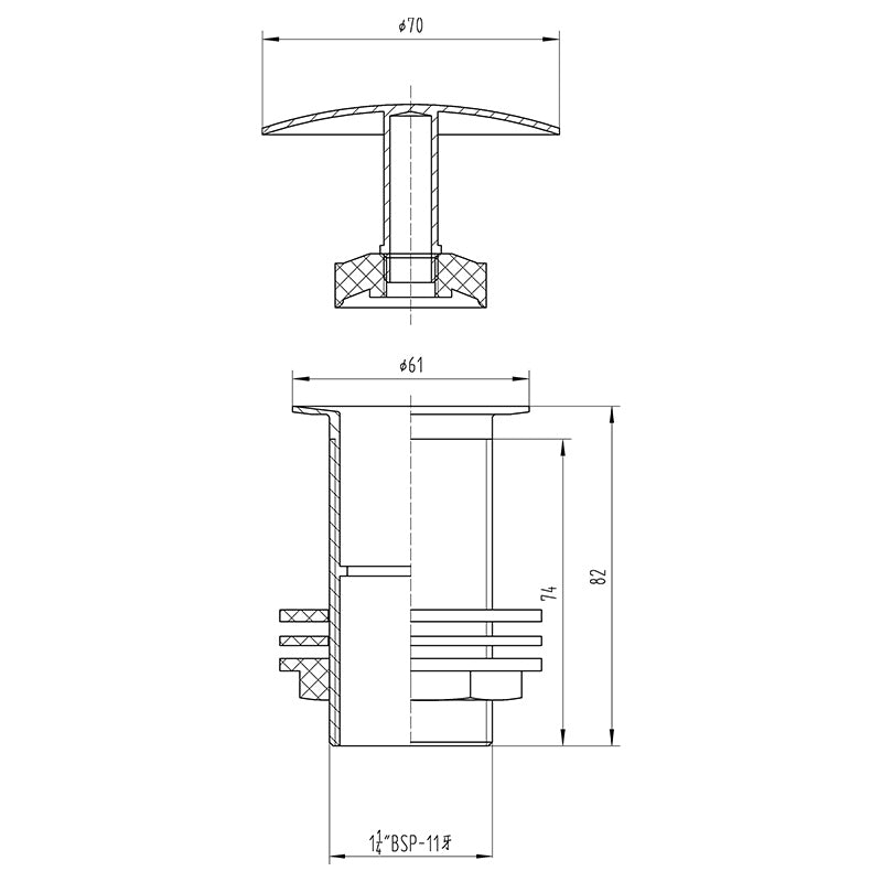 Nuie Free Running Basin Waste (Chrome) - Brandnew Bathroom