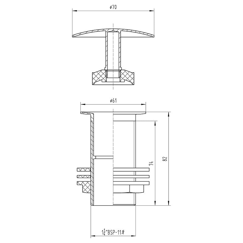 Nuie Free Running Basin Waste (Chrome) - Brandnew Bathroom