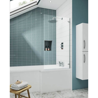 Nuie Square Bath Screens (2 sizes, Chrome) - Brandnew Bathroom