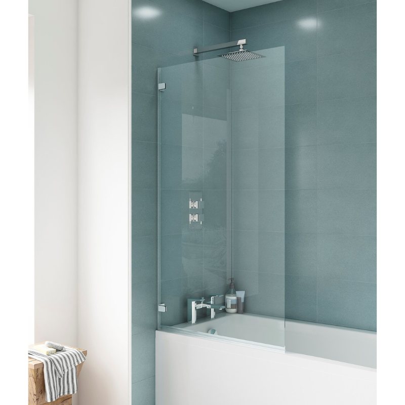 Nuie Square Bath Screens (2 sizes, Chrome) - Brandnew Bathroom