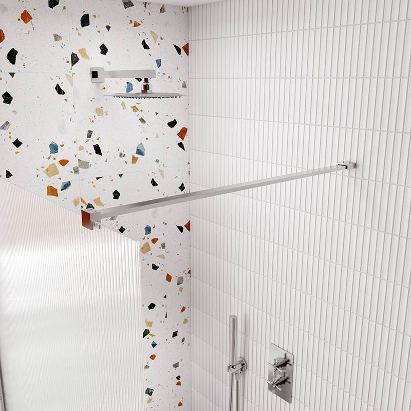 Nuie Wetroom Screen Accessories Flat Support Bar (3 colours) - Brandnew Bathroom