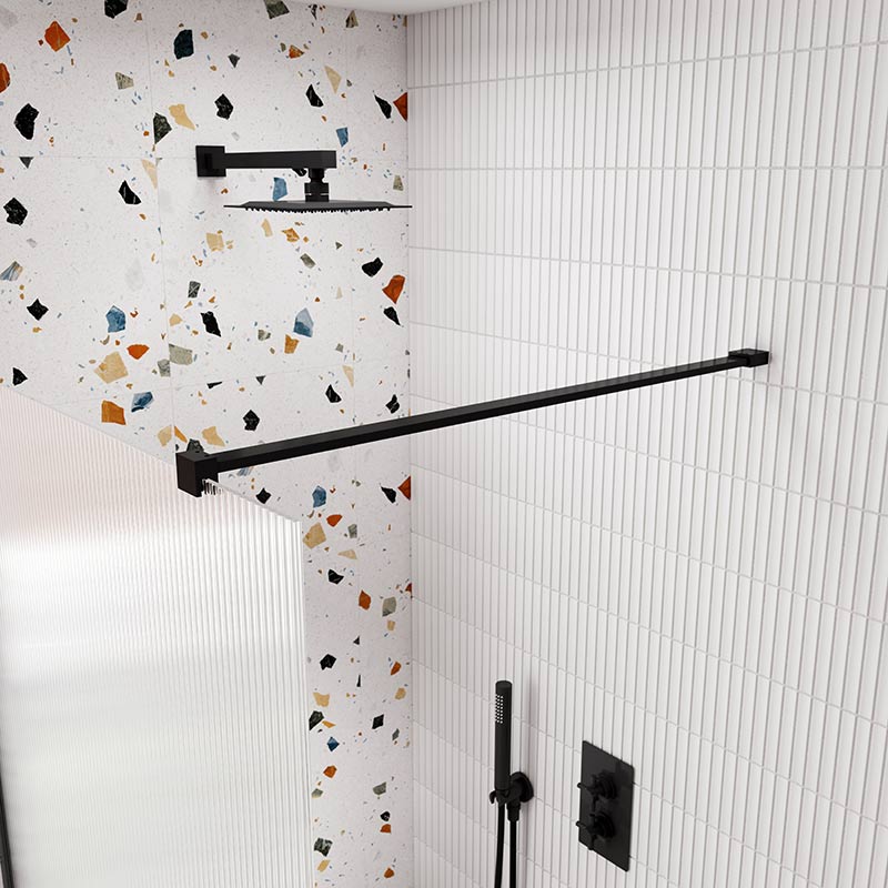 Nuie Wetroom Screen Accessories Flat Support Bar (3 colours) - Brandnew Bathroom